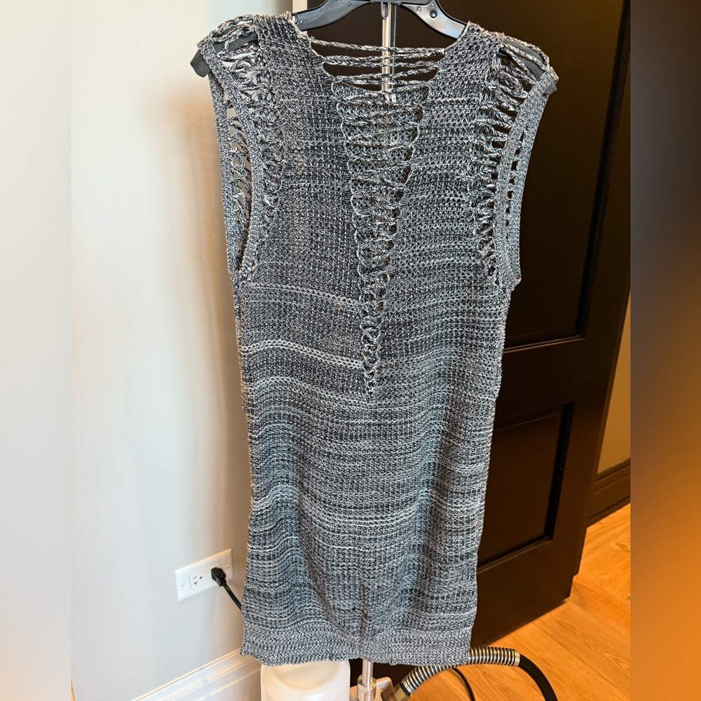 Iro Black and White Knit Sleeveless Dress